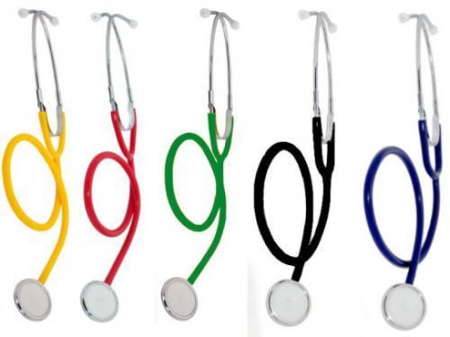 Flachkopf-Stethoskop, Schwestern-Stethoskop, schwarz, grün, blau od. rot