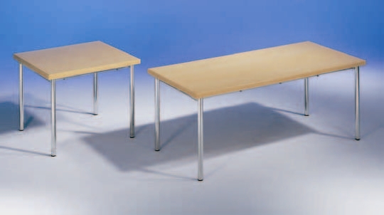 Simpex-Gruppen.- Wartezimmer Tisch "Ganymed oder Tabula Donum" in Softgrau oder Buche-Nachbildung
