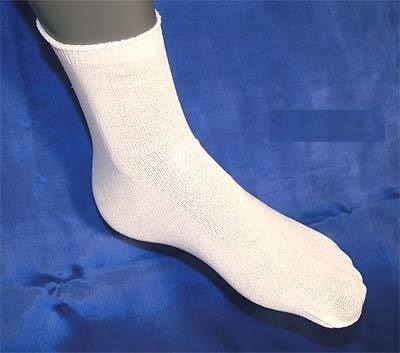 OP-Socken, Universalgröße ohne Fersenabnähung, 100 Stück, weiß, mehrfach verwendbar
