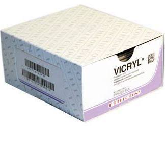 Nahtmaterial Ethicon Vicryl Plus violett gefl., JRB1 Black, USP 3/0, Fadenlänge 70cm